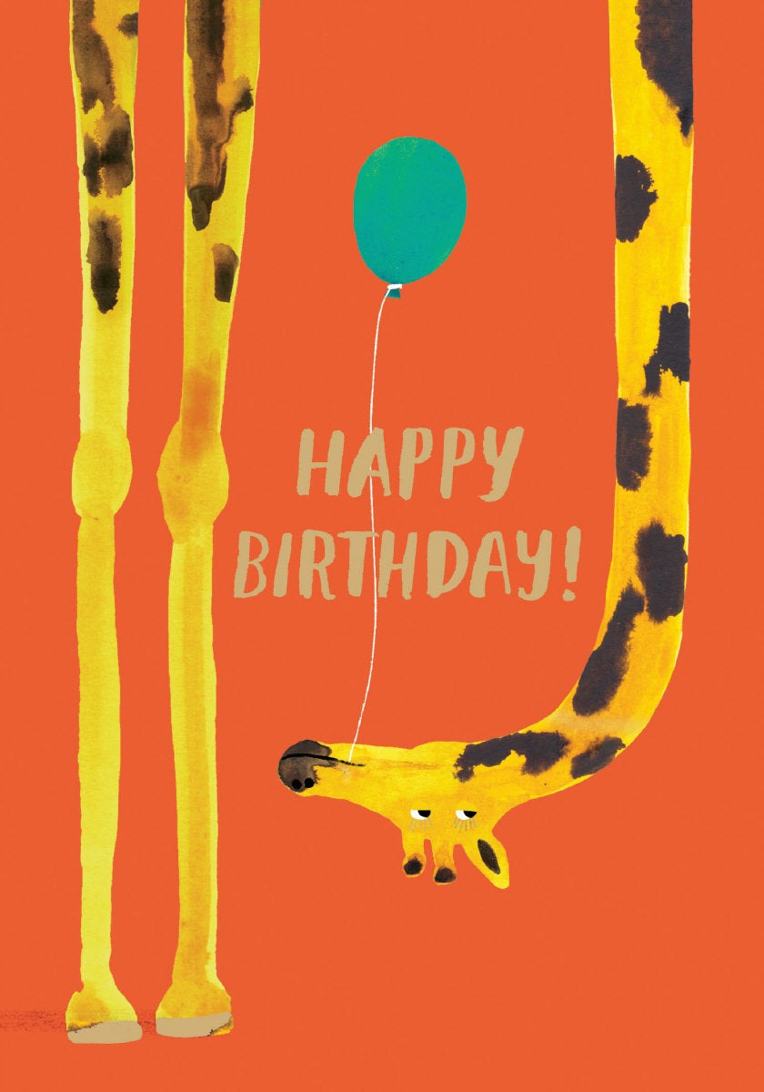 Happy Birthday Giraffe Card - Roger La Borde image 1