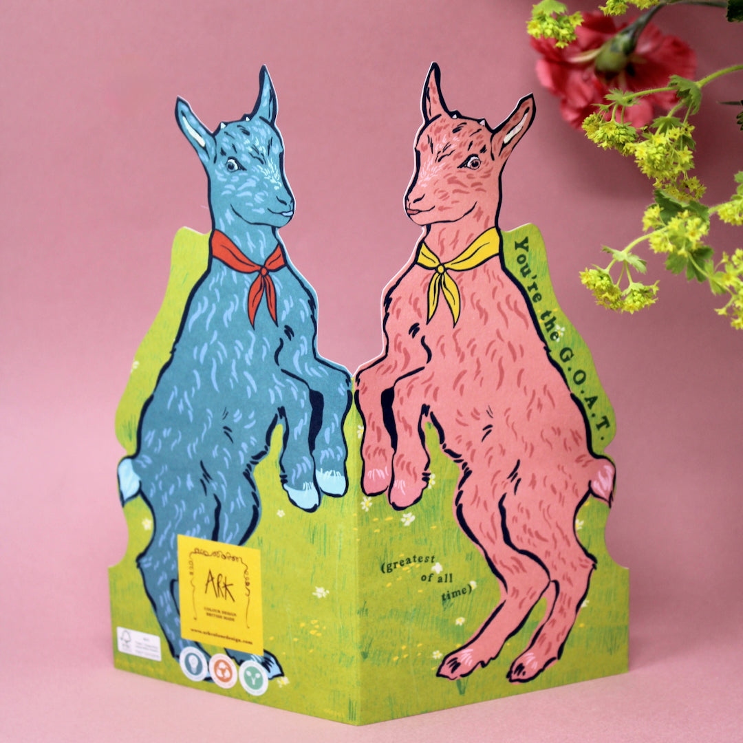 Goat Shaped Greeting Card - Ark Colour Design image 1