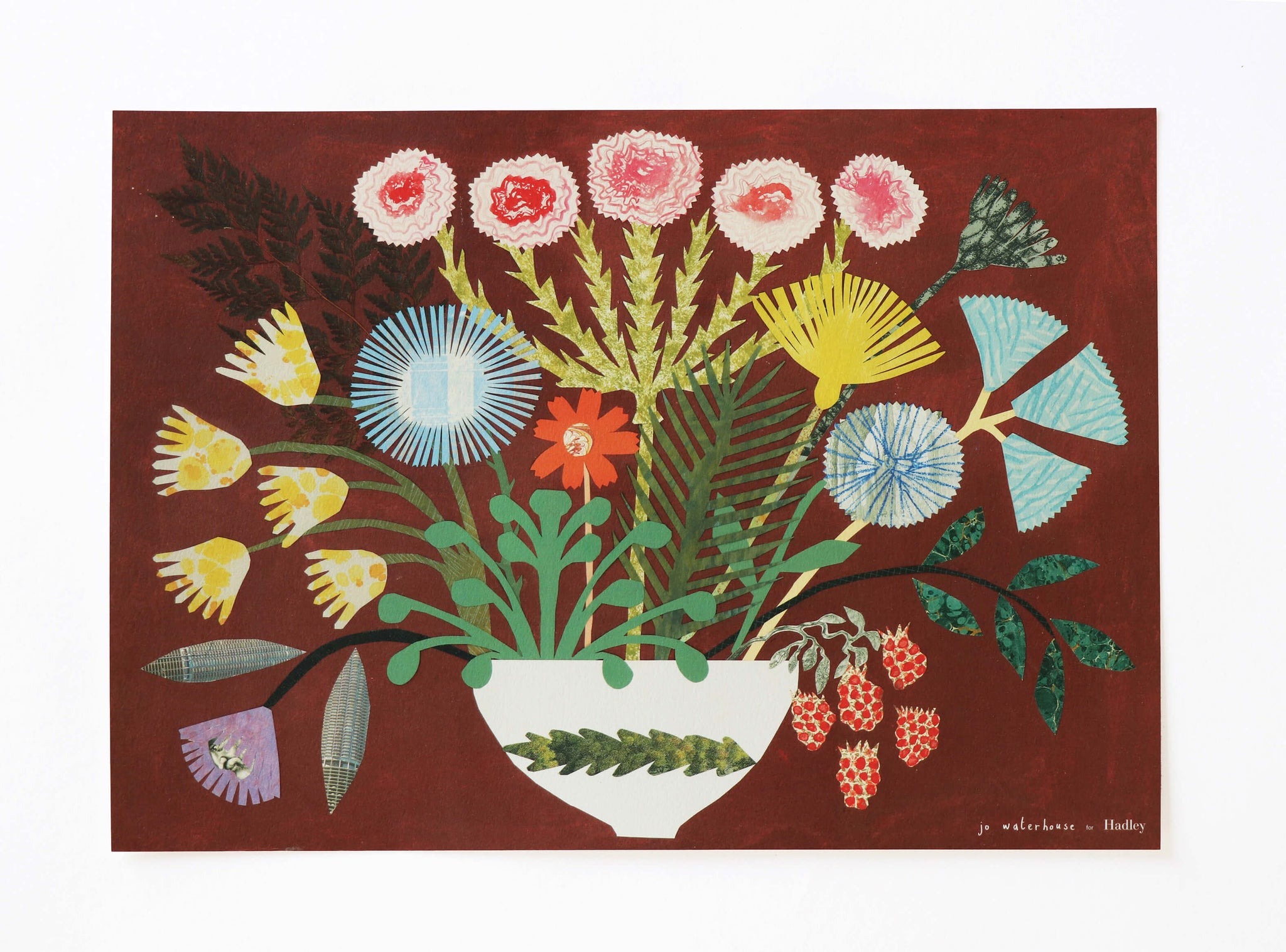 Burgundy Bouquet A3 Print - Hadley image 1