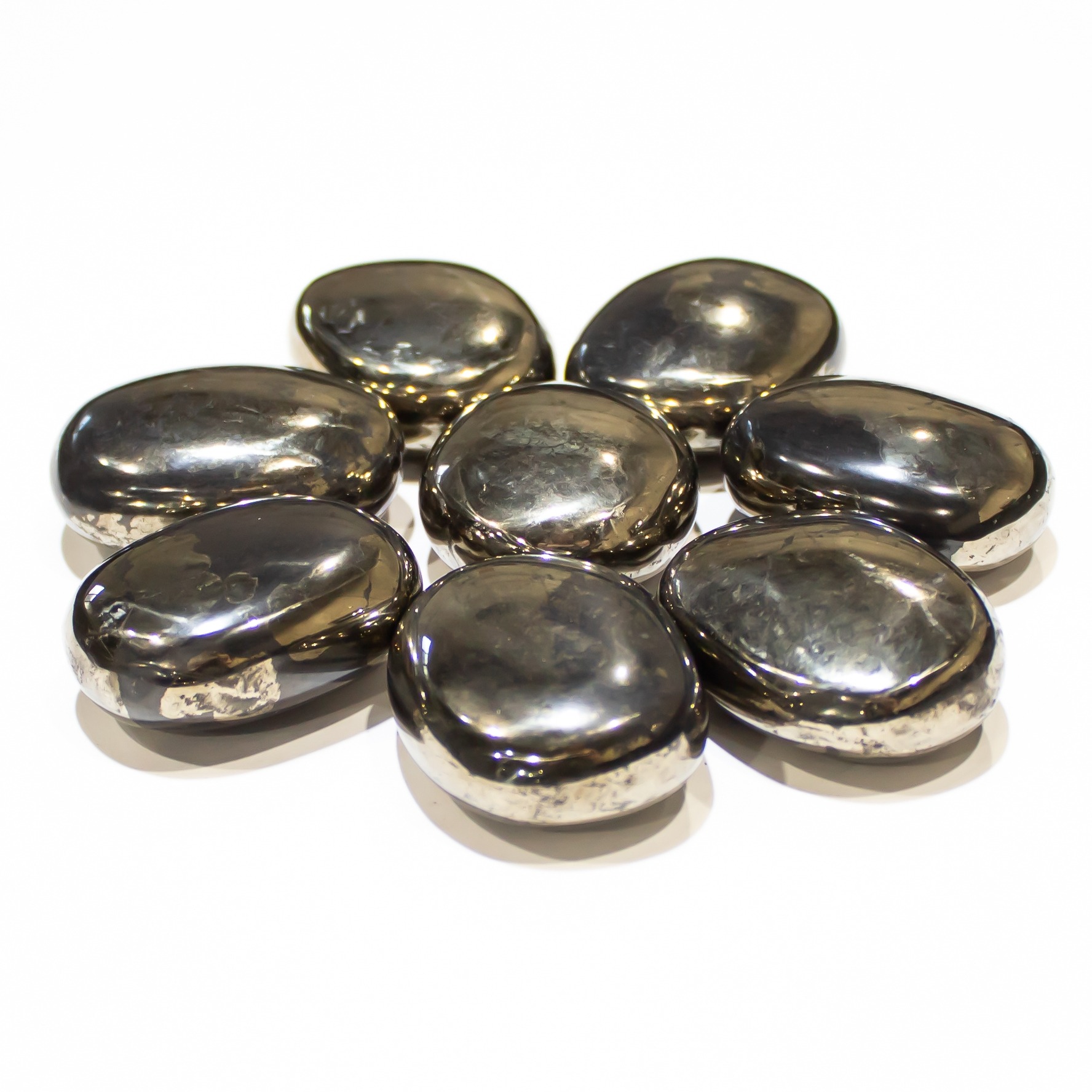 Pyrite Pillow Palm Stone Large - Stone of Prosperity and Abundance image 1