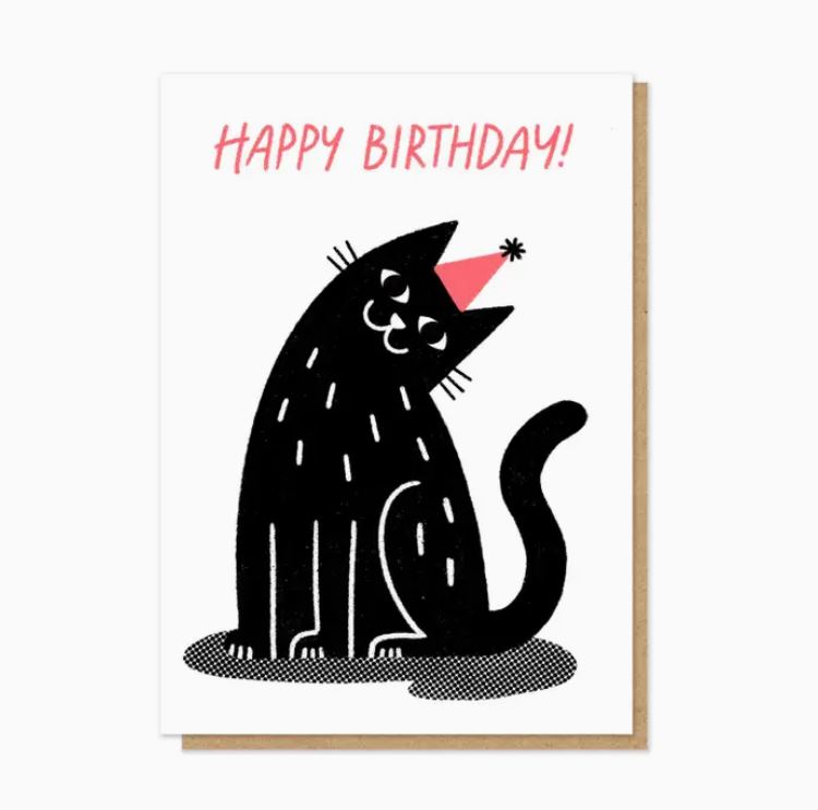 Cat in a Hat Birthday Card - Stormy Knight image 1