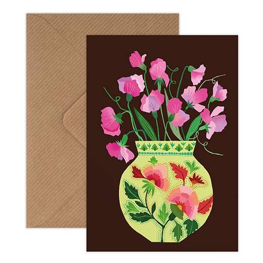 Sweet Peas Greetings Card - Brie Harrison image 1