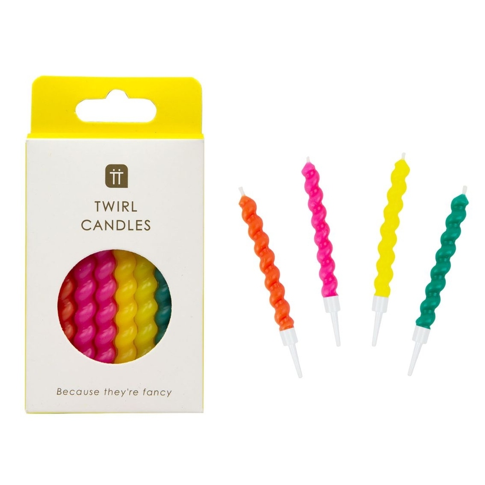 Twisted Rainbow Birthday Candles image 1