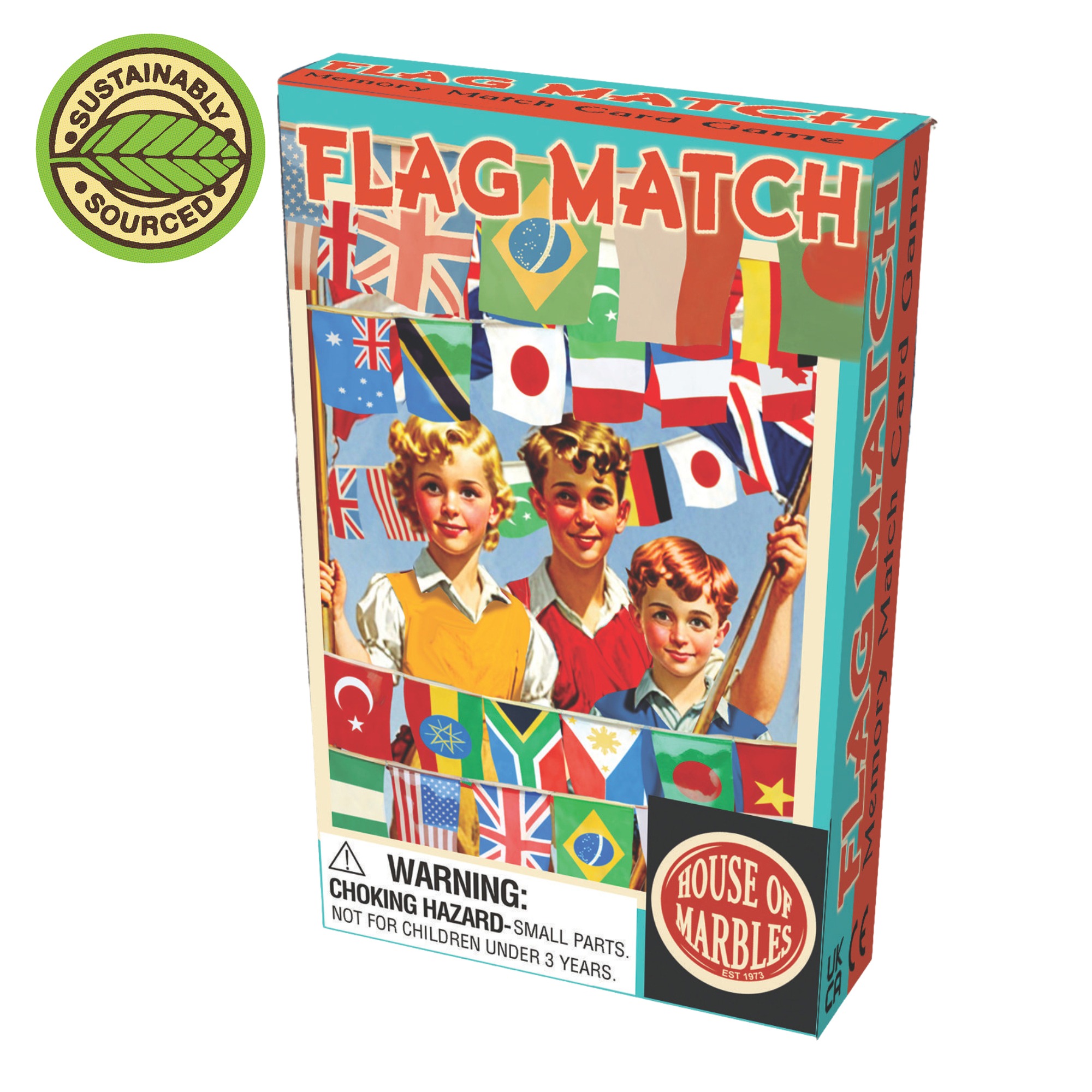 Flag Match Card Game - House of Marbles image 1