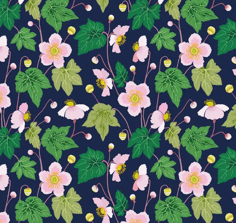 Japanese Anemones Gift Wrap - Brie Harrison image 1