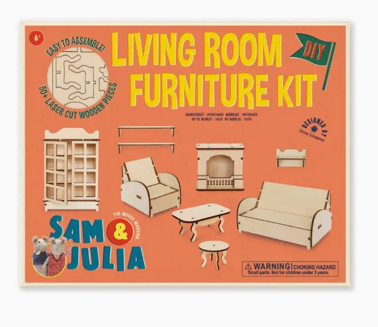DIY Living Room Dollhouse Furniture Kit - Het Muizenhuis image 1