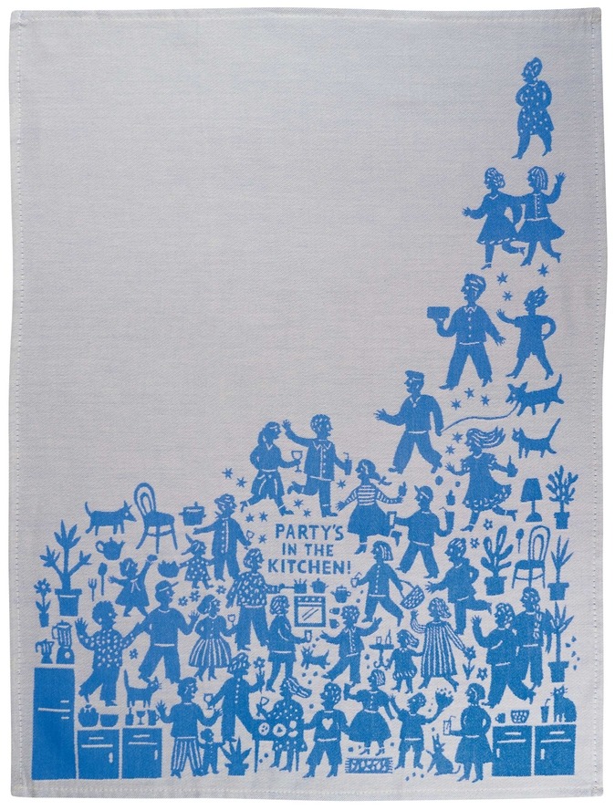 Party's In The Kitchen Dish Towel - Incognito image 1