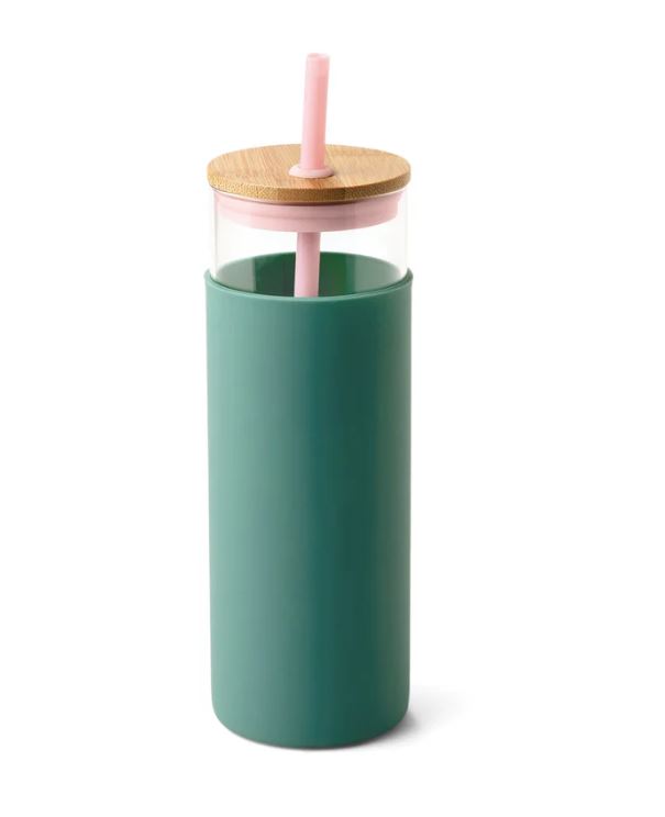 Glass Bottle With Straw - Designworks Collective image 1