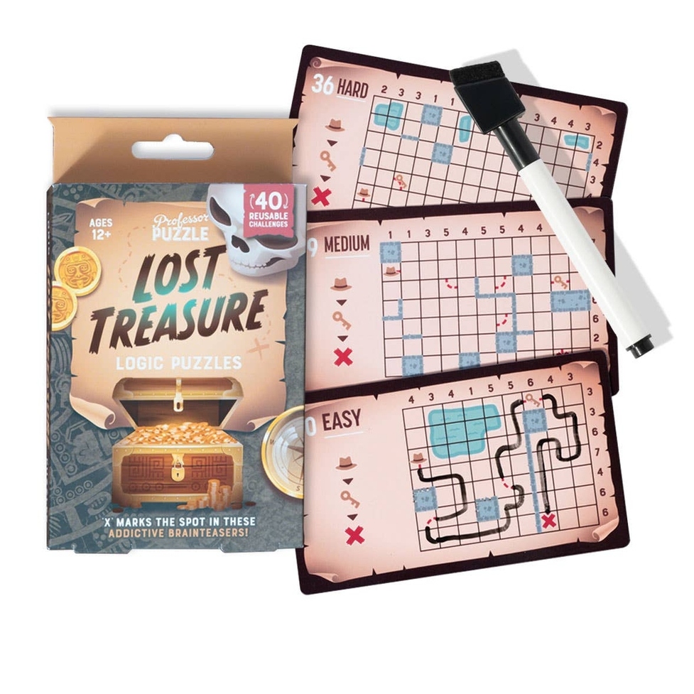 Lost Treasure Logic Puzzles - Ginger Fox Games & Professor Puzzle image 2
