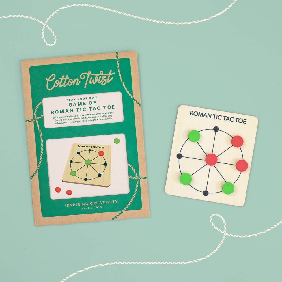 Play Your Own Roman Tic Tac Toe - Cotton Twist image 1