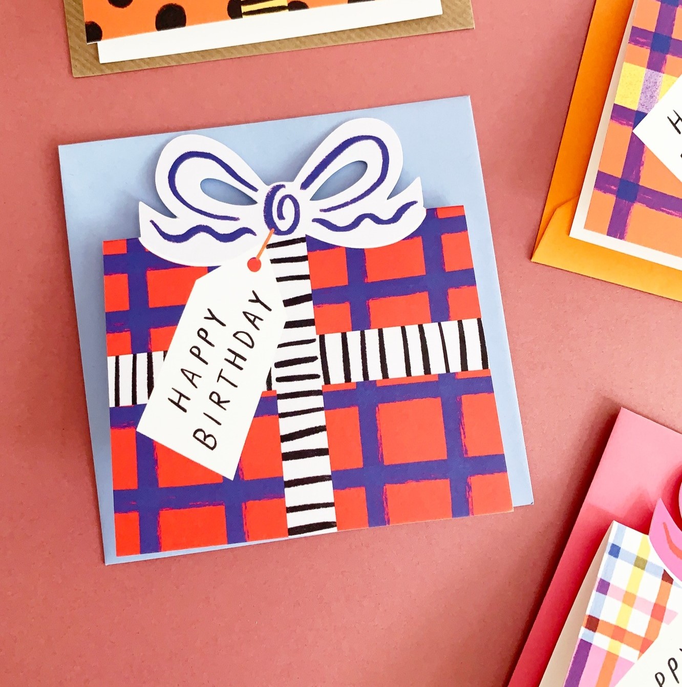 Happy Birthday Present Card - Kitty Kenda Papergoods image 1