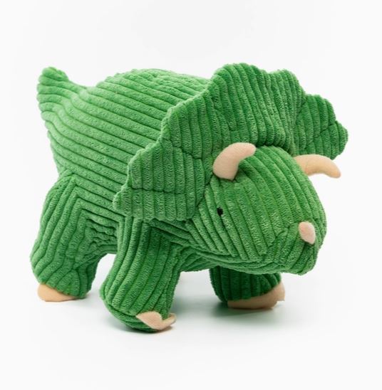 Triceratops Dinosaur Green Soft Toy - Best Years image 1