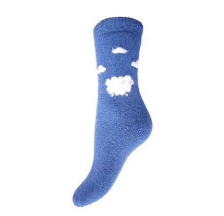 Blue Sheep Clouds Wool Blend Socks - Gemjar image 1