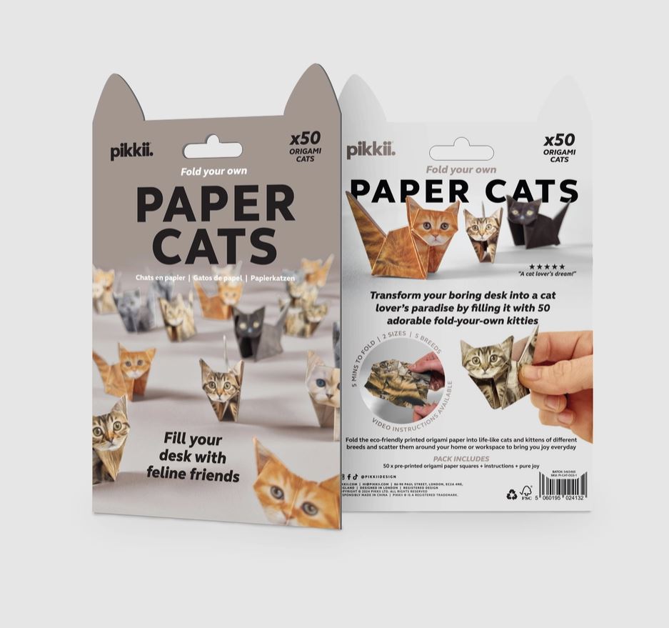 Fold Your Own Paper Cats - Pikkii image 1
