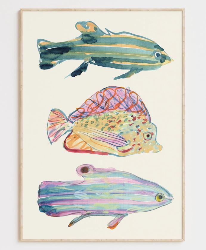 Multicolour Fish A3 Print - Majukooo image 1