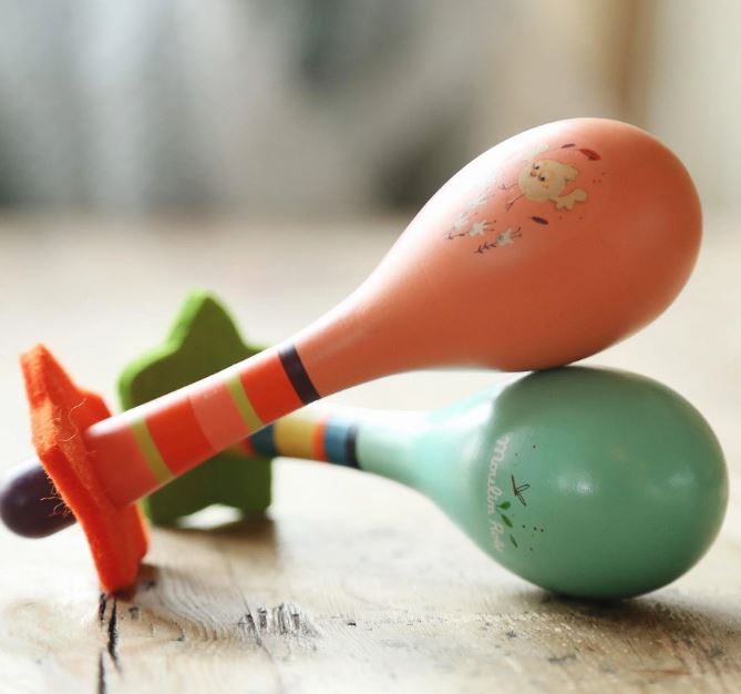 Orange Maracas Rattle - Dans La Jungle - Moulin Roty image 1