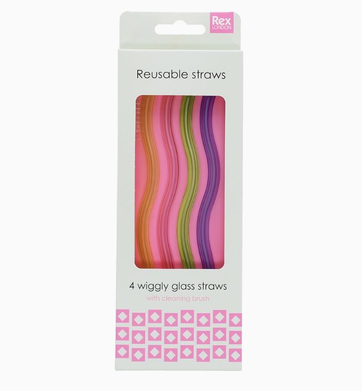 Wiggly Glass Straws  - Rex London image 1