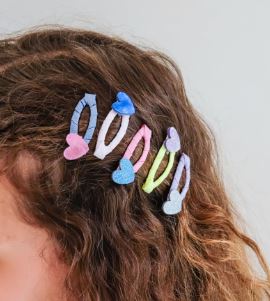 Happy Heart Hair Clips - Mimi & Lula image 1