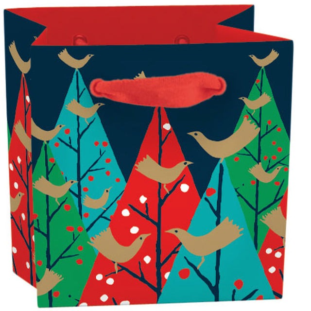 Mini Navy Gift Bag - Brilliant Birds - Roger La Borde image 1