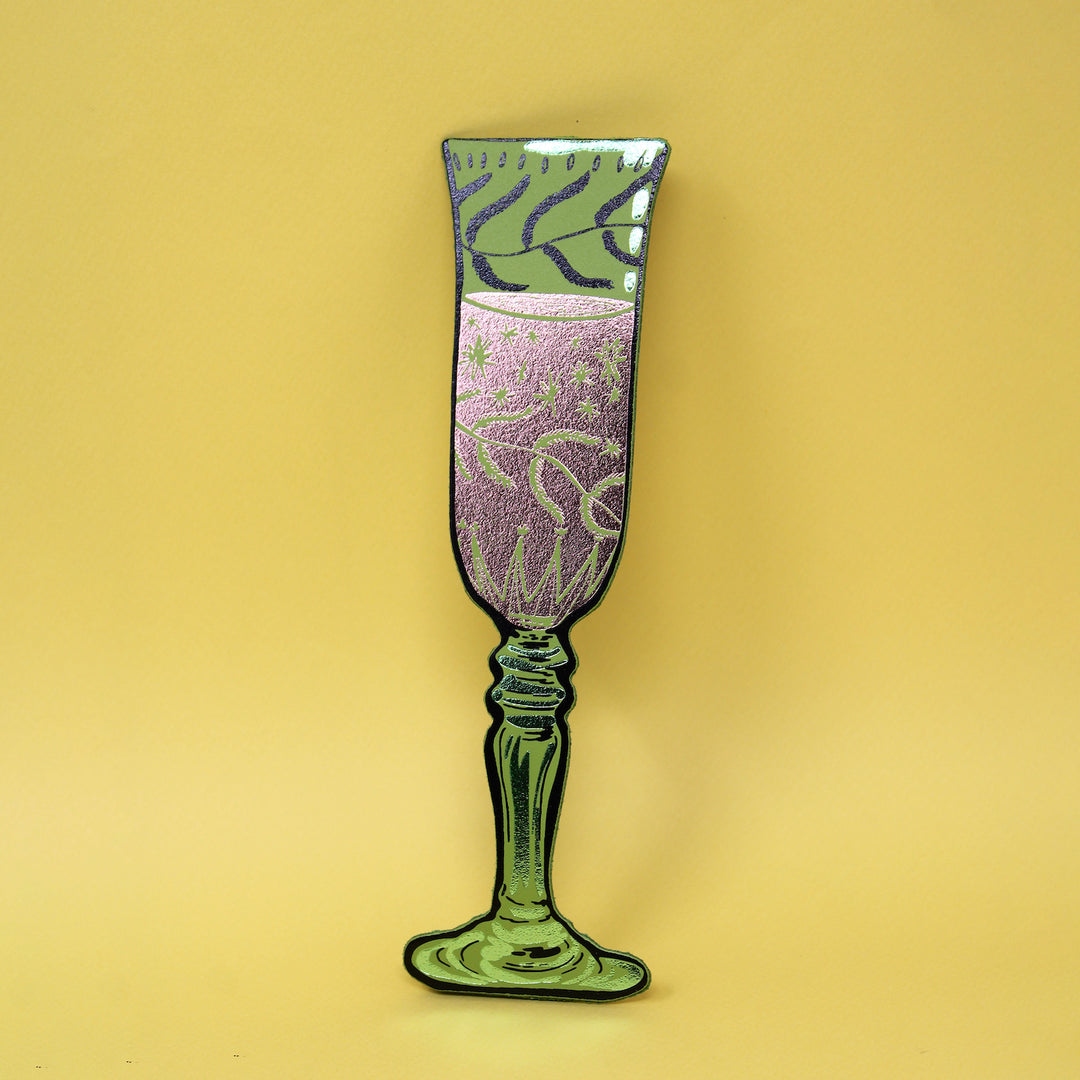 Wine Glass Leather Bookmark - Ark Colour Design image 1