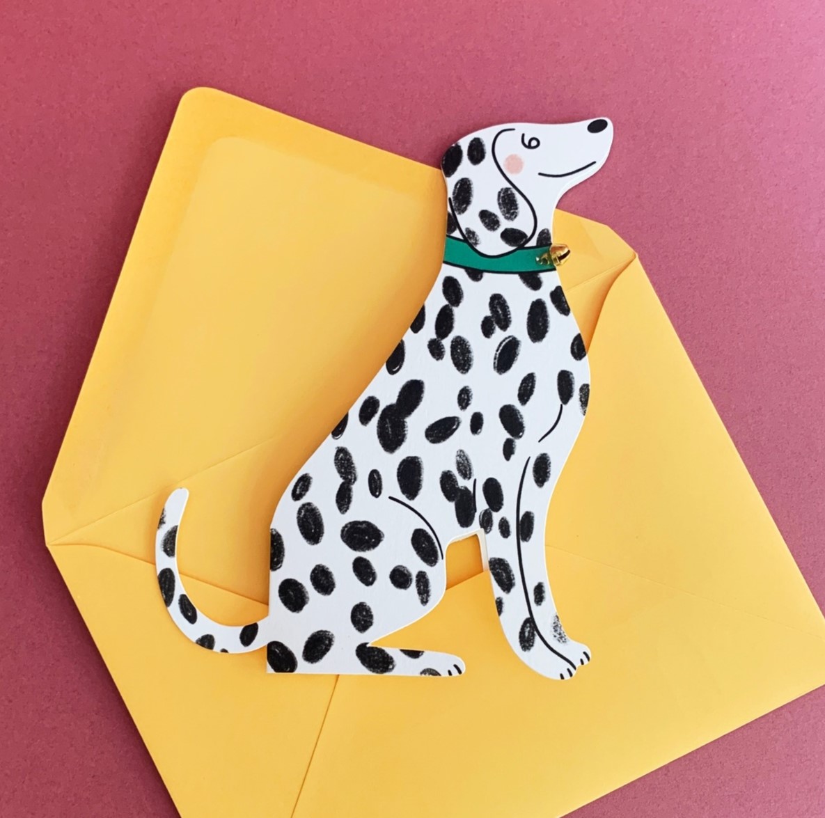 Sitting Dalmation Cut Out Card - Kitty Kenda image 1
