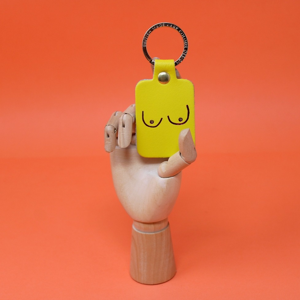 Boobs Leather Keyring image 1