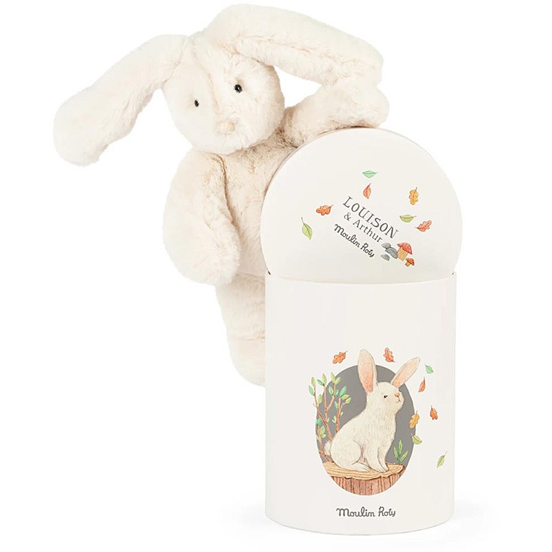 Louison White Rabbit In a Box - Moulin Roty image 1