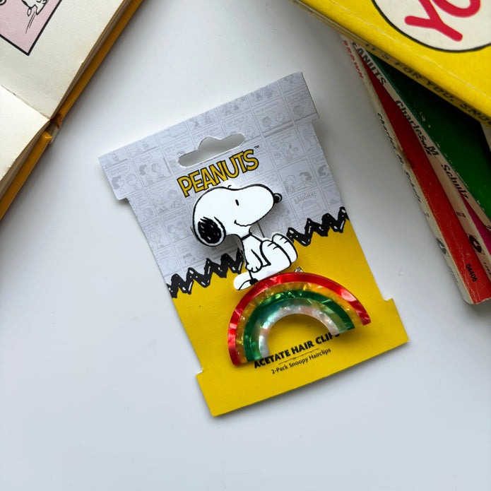 Peanuts Snoopy & Rainbow Hairclips - House of Disaster image 1