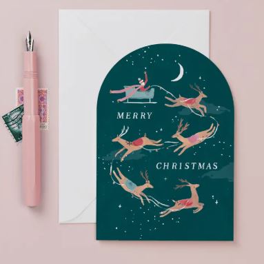 Merry Christmas Reindeer Card - Sister Paper Co image 1
