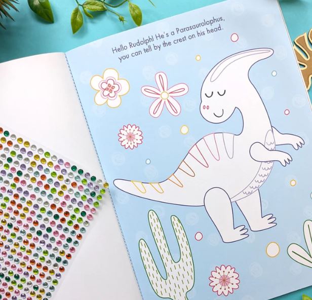 Dinosaurs Gem Art Colouring Book - Robert Fredericks image 2