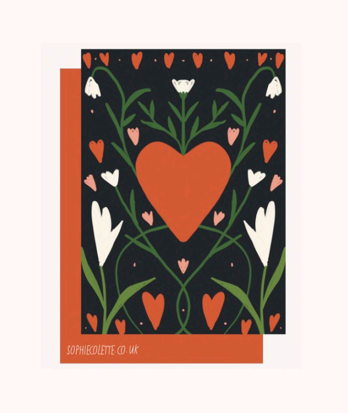 Floral Heart Card - Sophie Colette image 1