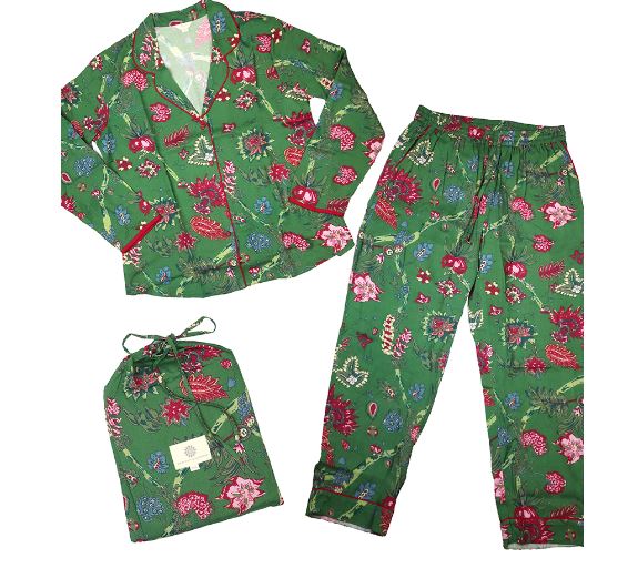 Large Paisley Botanical Print Pyjamas - POM 925 image 1