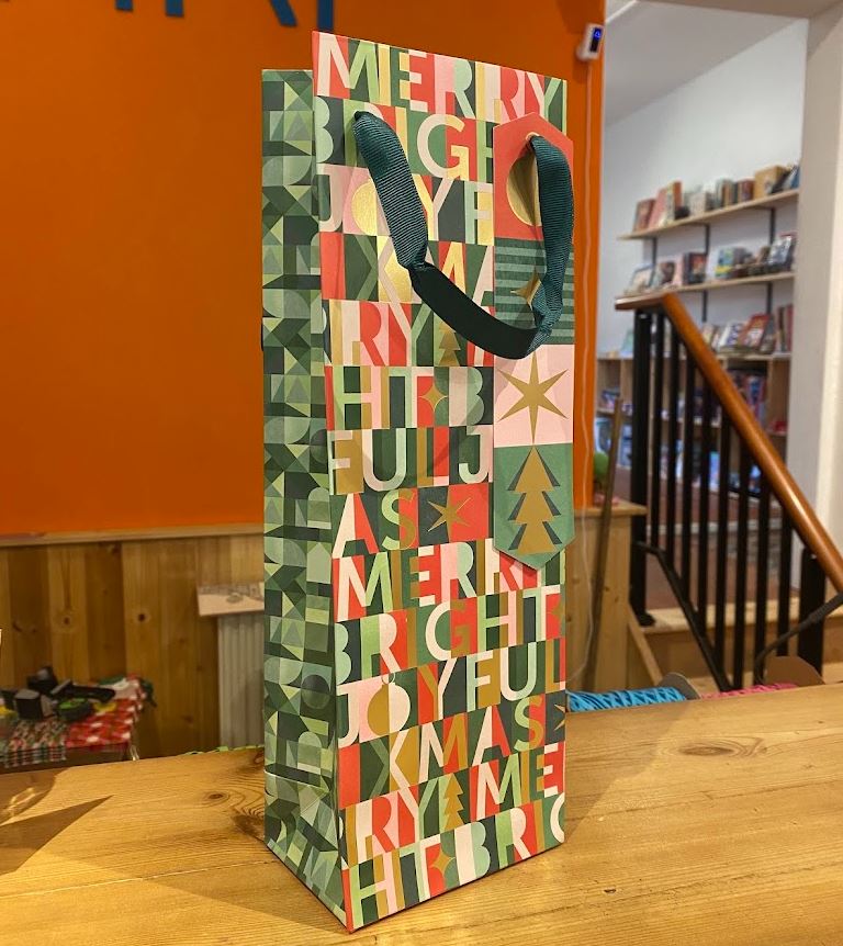 Block Letter Christmas Bottle Bag - Artebene image 1