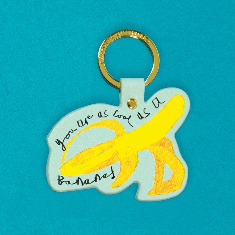 You Are As Cool As A Banana Recycled PU Keyring - Portico Designs image 1