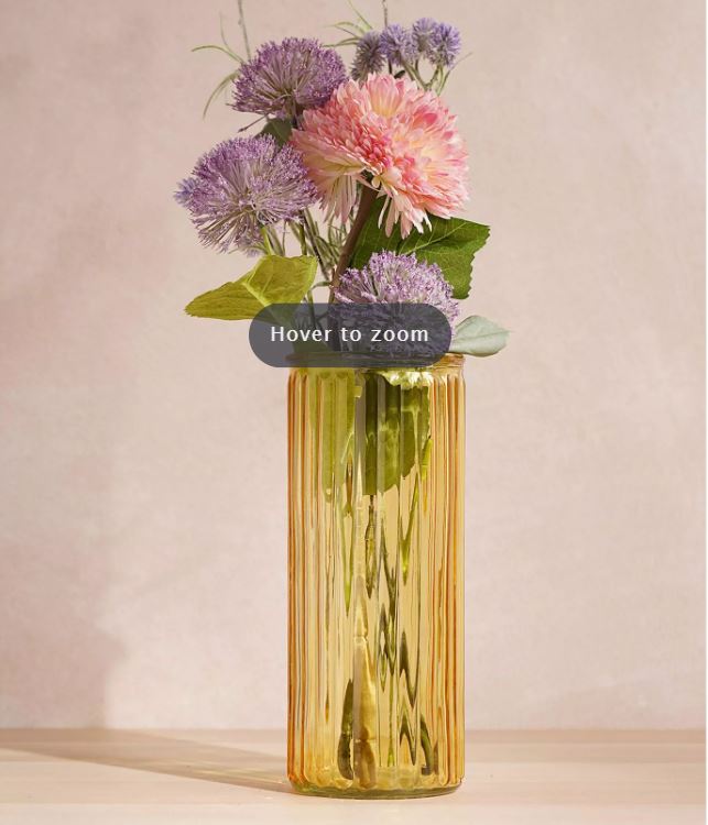 Hestia Yellow Glass Vase - Widdop & Co image 1