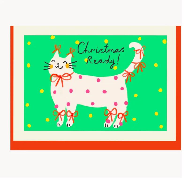 Christmas Ready Kitty Card - Kitty Kenda image 1