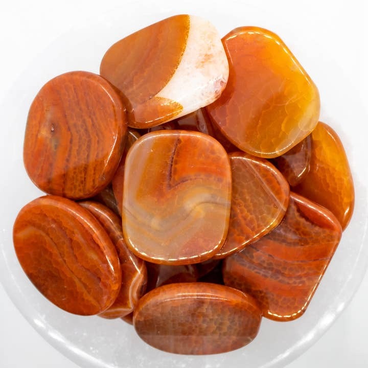Fire Agate Smooth Large - Flat Stone - Master Healer image 1