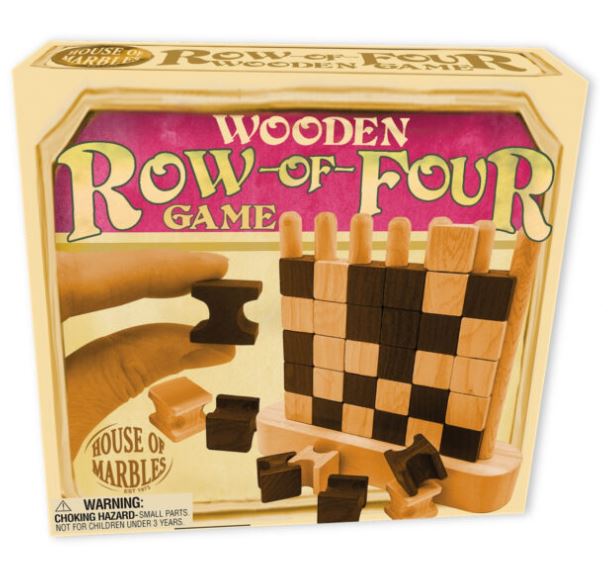 Wooden Row of Four Game - House of Marbles image 1