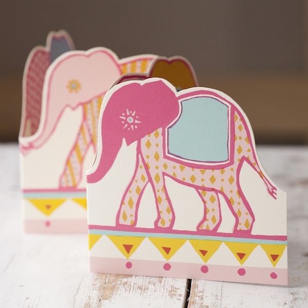 Carnival of Elephants Square Concertina Card - Cambridge Imprint image 2