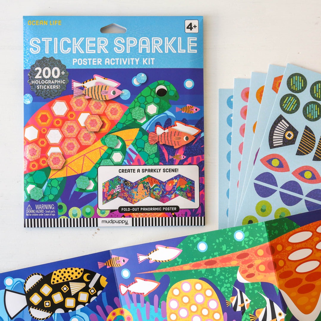 Ocean Life Sticker Sparkle Poster Kit - Abrams & Chronicle image 1