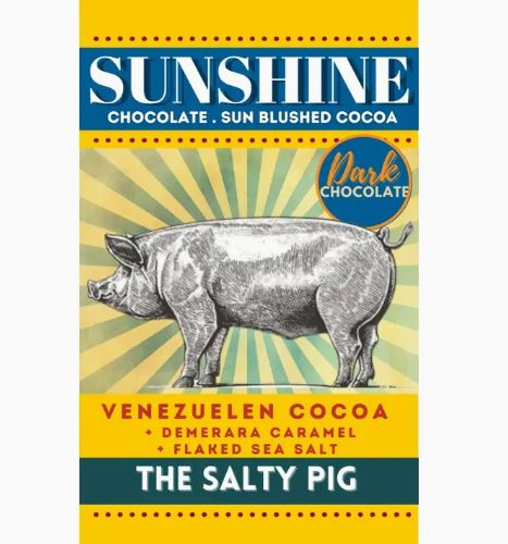 Sunshine Salty Pig Chocolate - Dorset Chocolate image 1