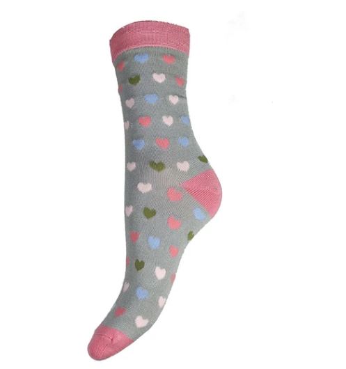 Grey Hearts Bamboo Socks - JOYA image 1