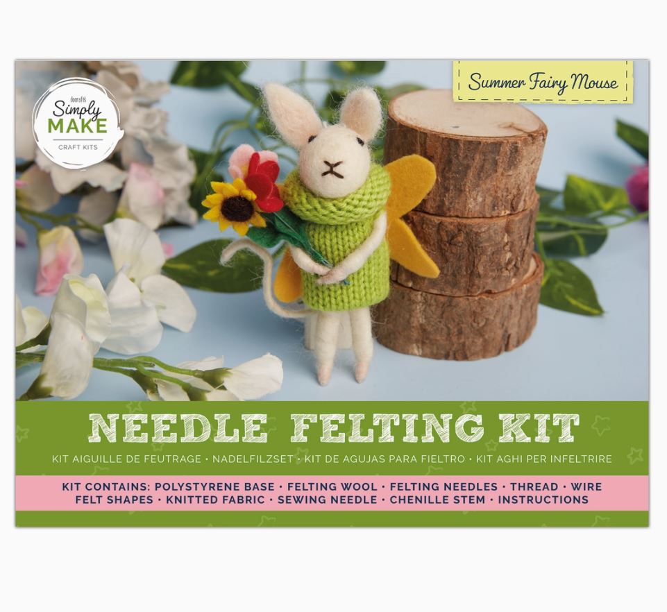 Summer Fairy Mouse Needle Felting Kit - West Design Products image 1