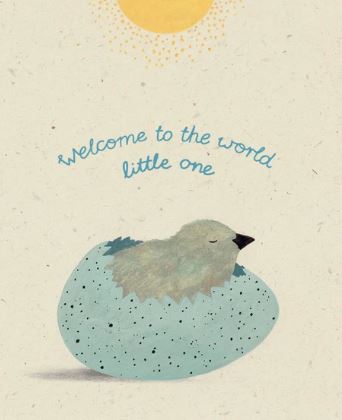 Welcome to the World Little Chick Card - Roger La Borde image 1