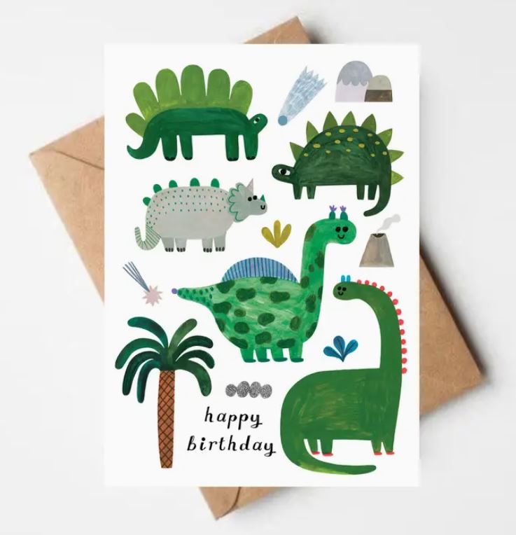 Happy Birthday Dinosaurs Card - Daria Solak image 1
