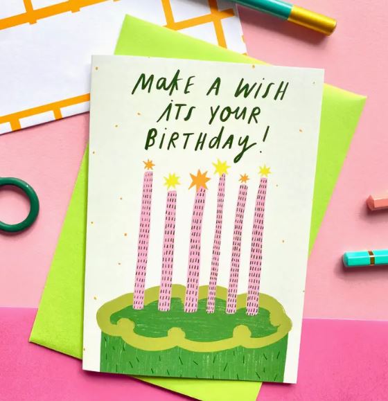 Make A Wish Birthday Card - Kerrie Illustrates image 1