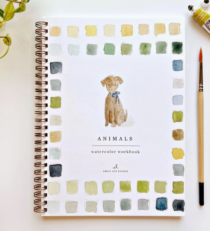 Luxury Animals Watercolour Workbook - Emily Lex Studio image 1