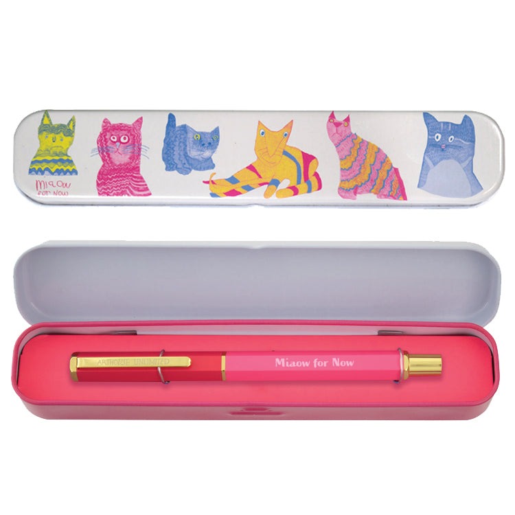 Miaow For Now Pen in Tin - Arthouse Unlimited - Portico Designs image 1