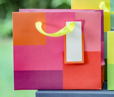 Pink Geometric Small Gift Bag - Artebene image 1