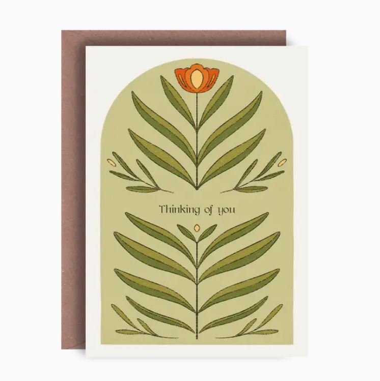 Thinking of You Leaves Card - Lione & Sheikh image 1